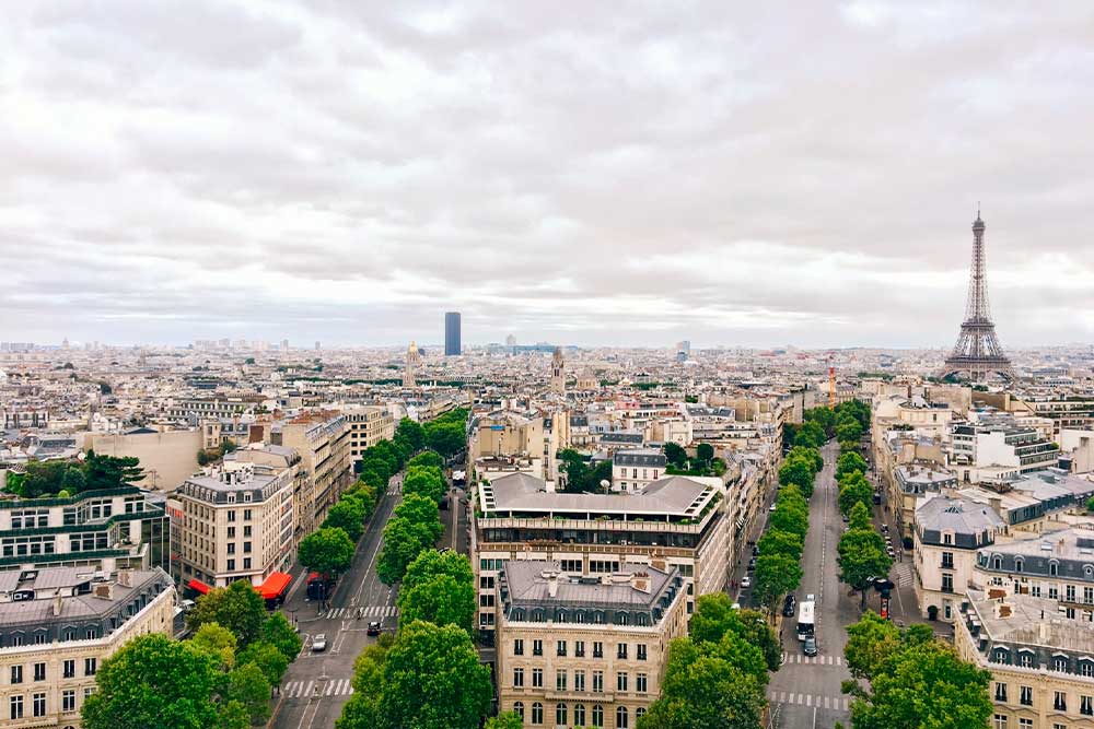 Vista dall'Arco di Trionfo