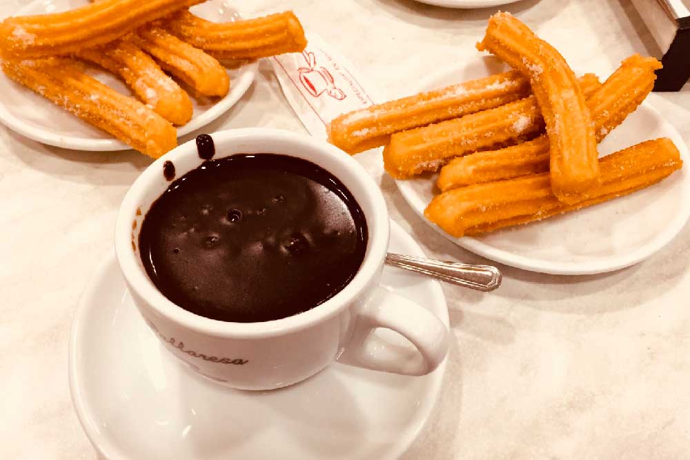 Cioccolata calda Churros a San Ginés