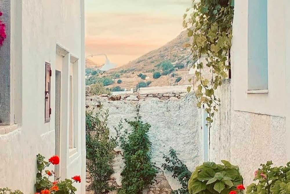 villaggio di marmo di Apiranthos-Naxos